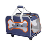 Maxbell Pet Rolling Carrier Dog Carrier Puppy Outdoor Cat Carrier with Wheels Travel
