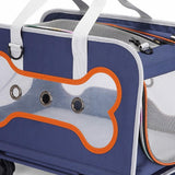 Maxbell Pet Rolling Carrier Dog Carrier Puppy Outdoor Cat Carrier with Wheels Travel