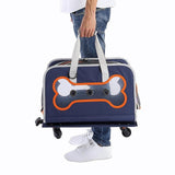 Maxbell Pet Rolling Carrier Dog Carrier Puppy Outdoor Cat Carrier with Wheels Travel