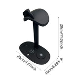Maxbell 3 in 1 Charging Station Glasses Hanger Black for Office Game Room Bedroom