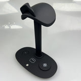 Maxbell 3 in 1 Charging Station Glasses Hanger Black for Office Game Room Bedroom