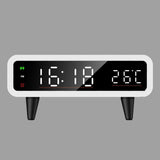 Maxbell Digital Alarm Clock 4 Adjustable Brightness 12H 24H Learning Hall Desk Clock White