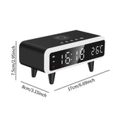 Maxbell Digital Alarm Clock 4 Adjustable Brightness 12H 24H Learning Hall Desk Clock Black