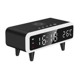 Maxbell Digital Alarm Clock 4 Adjustable Brightness 12H 24H Learning Hall Desk Clock Black