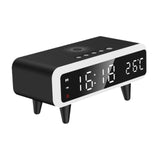 Maxbell Digital Alarm Clock 4 Adjustable Brightness 12H 24H Learning Hall Desk Clock Black