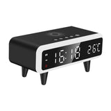 Maxbell Digital Alarm Clock 4 Adjustable Brightness 12H 24H Learning Hall Desk Clock Black