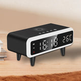 Maxbell Digital Alarm Clock 4 Adjustable Brightness 12H 24H Learning Hall Desk Clock Black