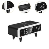 Maxbell Digital Alarm Clock 4 Adjustable Brightness 12H 24H Learning Hall Desk Clock Black