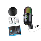 Maxbell USB Condenser Microphone with Base Condenser Mic for Stream Podcasting