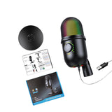 Maxbell USB Condenser Microphone with Base Condenser Mic for Stream Podcasting
