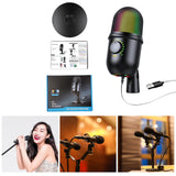 Maxbell USB Condenser Microphone with Base Condenser Mic for Stream Podcasting