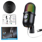 Maxbell USB Condenser Microphone with Base Condenser Mic for Stream Podcasting