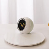 Maxbell Desk Clock Wireless Charging Living Room Hall Office LED Digital Alarm Clock White