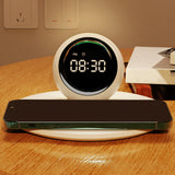 Maxbell Desk Clock Wireless Charging Living Room Hall Office LED Digital Alarm Clock White