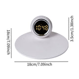Maxbell Desk Clock Wireless Charging Living Room Hall Office LED Digital Alarm Clock White