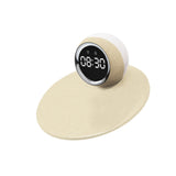 Maxbell Desk Clock Wireless Charging Living Room Hall Office LED Digital Alarm Clock Beige