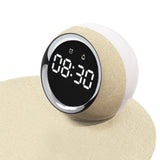 Maxbell Desk Clock Wireless Charging Living Room Hall Office LED Digital Alarm Clock Beige