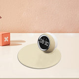 Maxbell Desk Clock Wireless Charging Living Room Hall Office LED Digital Alarm Clock Beige