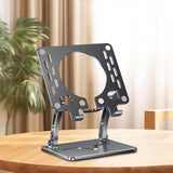 Maxbell Tablet Stand Holder Nonslip Base Desktop Stand Riser Personal Computer Riser Black Round Hole