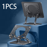 Maxbell Tablet Stand Holder Nonslip Base Desktop Stand Riser Personal Computer Riser Black Round Hole