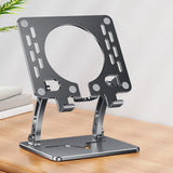 Maxbell Tablet Stand Holder Nonslip Base Desktop Stand Riser Personal Computer Riser Black Round Hole