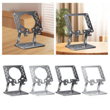 Maxbell Tablet Stand Holder Nonslip Base Desktop Stand Riser Personal Computer Riser Black Round Hole