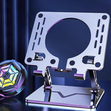 Maxbell Tablet Stand Holder Nonslip Base Desktop Stand Riser Personal Computer Riser Black Round Hole