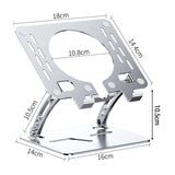 Maxbell Tablet Stand Holder Nonslip Base Desktop Stand Riser Personal Computer Riser Argent Round Hole