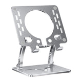 Maxbell Tablet Stand Holder Nonslip Base Desktop Stand Riser Personal Computer Riser Argent Round Hole