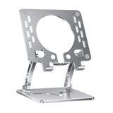 Maxbell Tablet Stand Holder Nonslip Base Desktop Stand Riser Personal Computer Riser Argent Round Hole