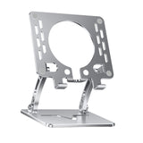 Maxbell Tablet Stand Holder Nonslip Base Desktop Stand Riser Personal Computer Riser Argent Round Hole