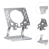 Maxbell Tablet Stand Holder Nonslip Base Desktop Stand Riser Personal Computer Riser Argent Round Hole