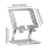 Maxbell Tablet Stand Holder Nonslip Base Desktop Stand Riser Personal Computer Riser Argent Square Hole