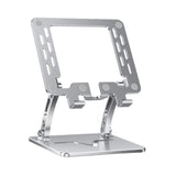 Maxbell Tablet Stand Holder Nonslip Base Desktop Stand Riser Personal Computer Riser Argent Square Hole