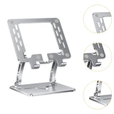 Maxbell Tablet Stand Holder Nonslip Base Desktop Stand Riser Personal Computer Riser Argent Square Hole