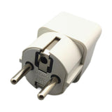 Maxbell Europe Plug Converter AU/UK/US/CN to Europe Compact for Wall Hotel Household White