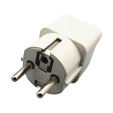 Maxbell Europe Plug Converter AU/UK/US/CN to Europe Compact for Wall Hotel Household White