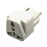 Maxbell Europe Plug Converter AU/UK/US/CN to Europe Compact for Wall Hotel Household White