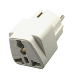 Maxbell Europe Plug Converter AU/UK/US/CN to Europe Compact for Wall Hotel Household White