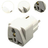 Maxbell Europe Plug Converter AU/UK/US/CN to Europe Compact for Wall Hotel Household White