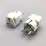 Maxbell Europe Plug Converter AU/UK/US/CN to Europe Compact for Wall Hotel Household White