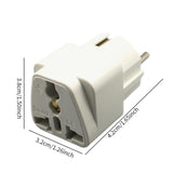 Maxbell Europe Plug Converter AU/UK/US/CN to Europe Compact for Wall Hotel Household White