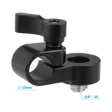 Maxbell 15mm Single Hole Tube Clamp Holder Photography Clip for DSLR Camera Cage Rig