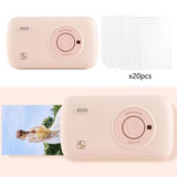 Maxbell Photo Printer Pocket Printer Mini Instant Color Printer for Photo Notes Memo 20 sheets