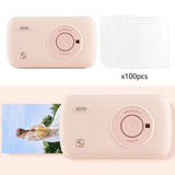 Maxbell Photo Printer Pocket Printer Mini Instant Color Printer for Photo Notes Memo 100 sheets
