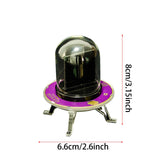 Maxbell UFO Shape Smart Digital Clock Transparent Cover for Desktop Weather Forecast