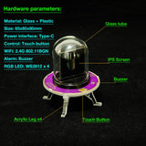 Maxbell UFO Shape Smart Digital Clock Transparent Cover for Desktop Weather Forecast
