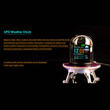 Maxbell UFO Shape Smart Digital Clock Transparent Cover for Desktop Weather Forecast