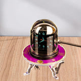 Maxbell UFO Shape Smart Digital Clock Transparent Cover for Desktop Weather Forecast