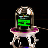 Maxbell UFO Shape Smart Digital Clock Transparent Cover for Desktop Weather Forecast